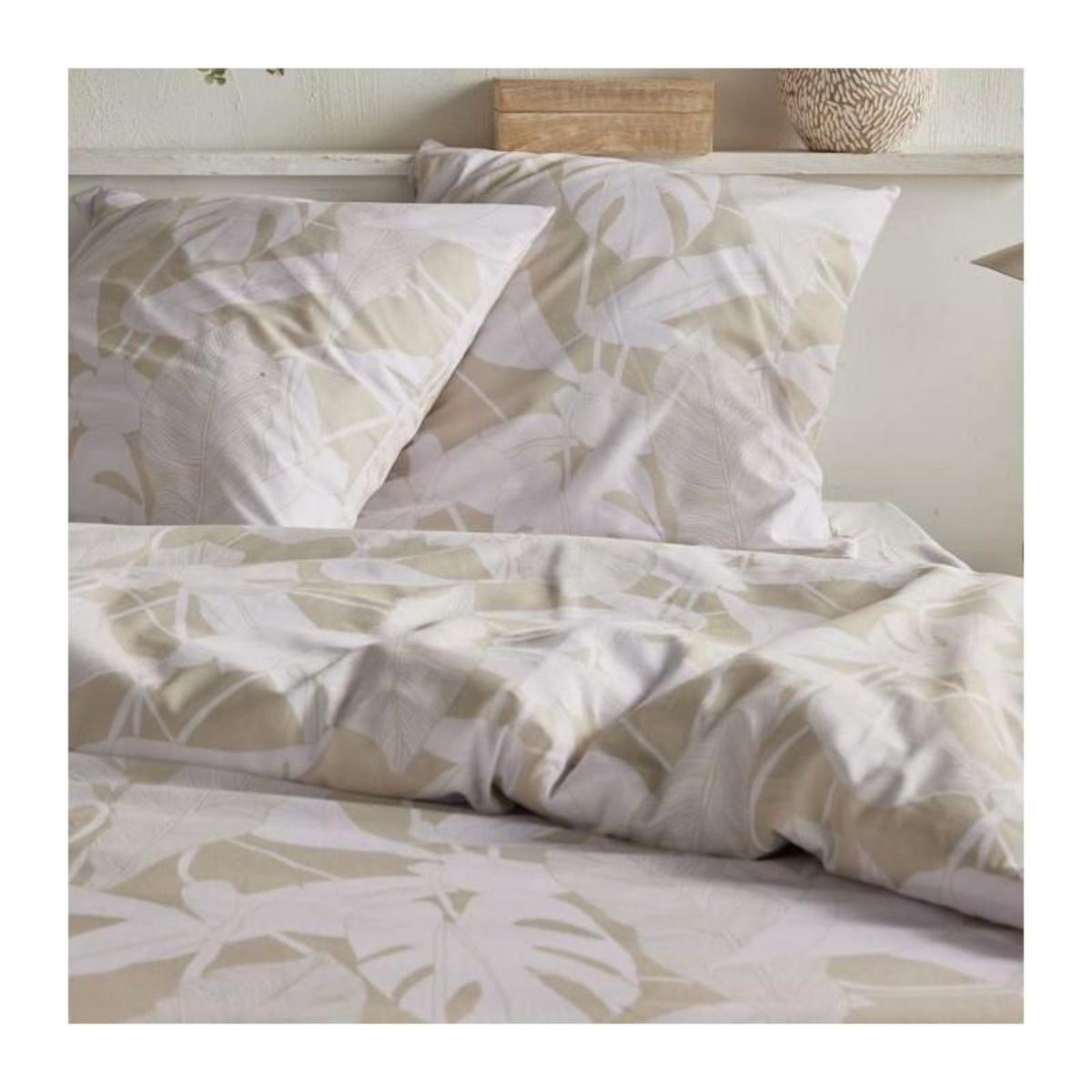 Today Parure de lit - TODAY Crazy - Imprimé Jungle - 2 personnes - 220 x 240 cm - Beige