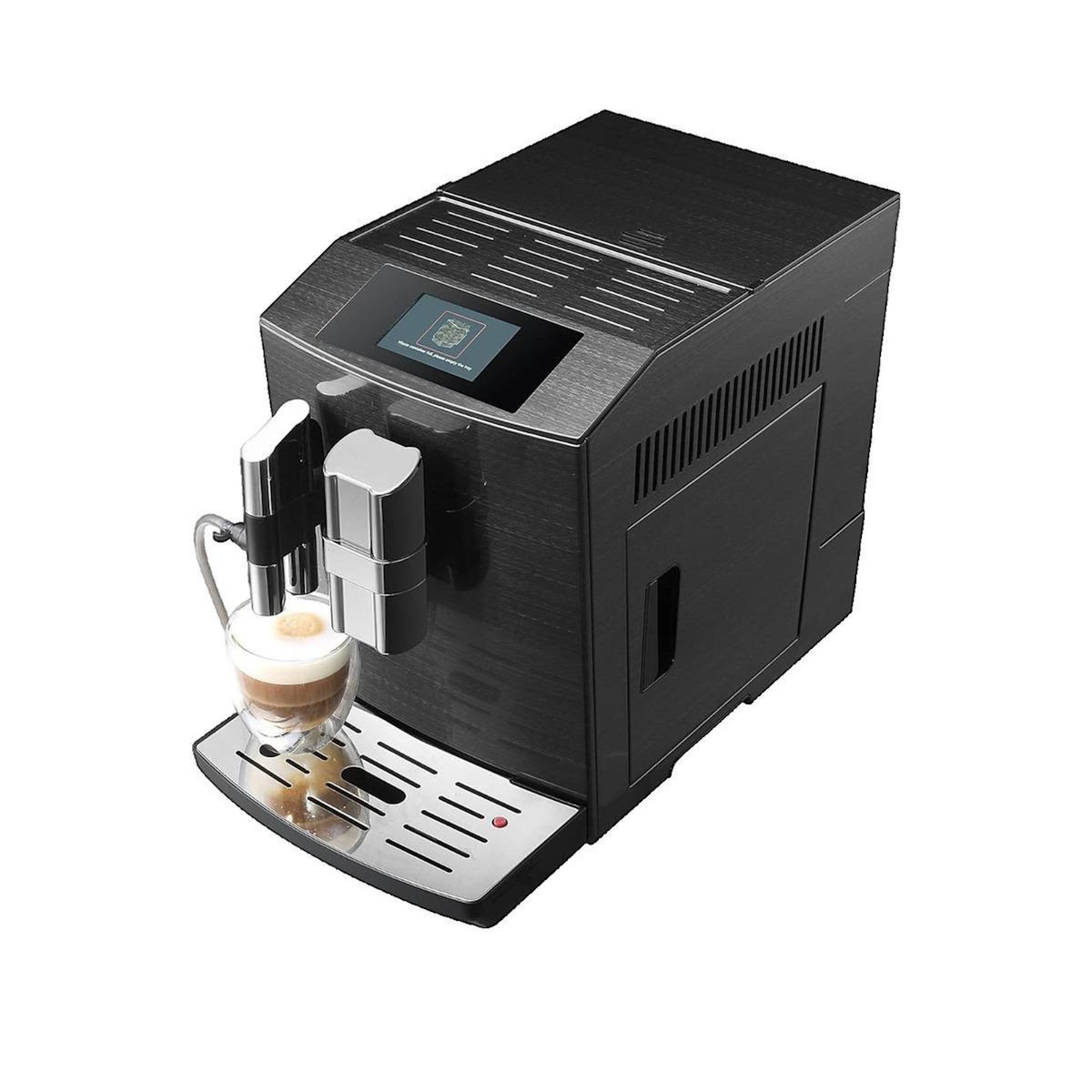 Acomax Machine à expresso semi-automatique Acopino Modena ONE TOUCH inox brossé noir