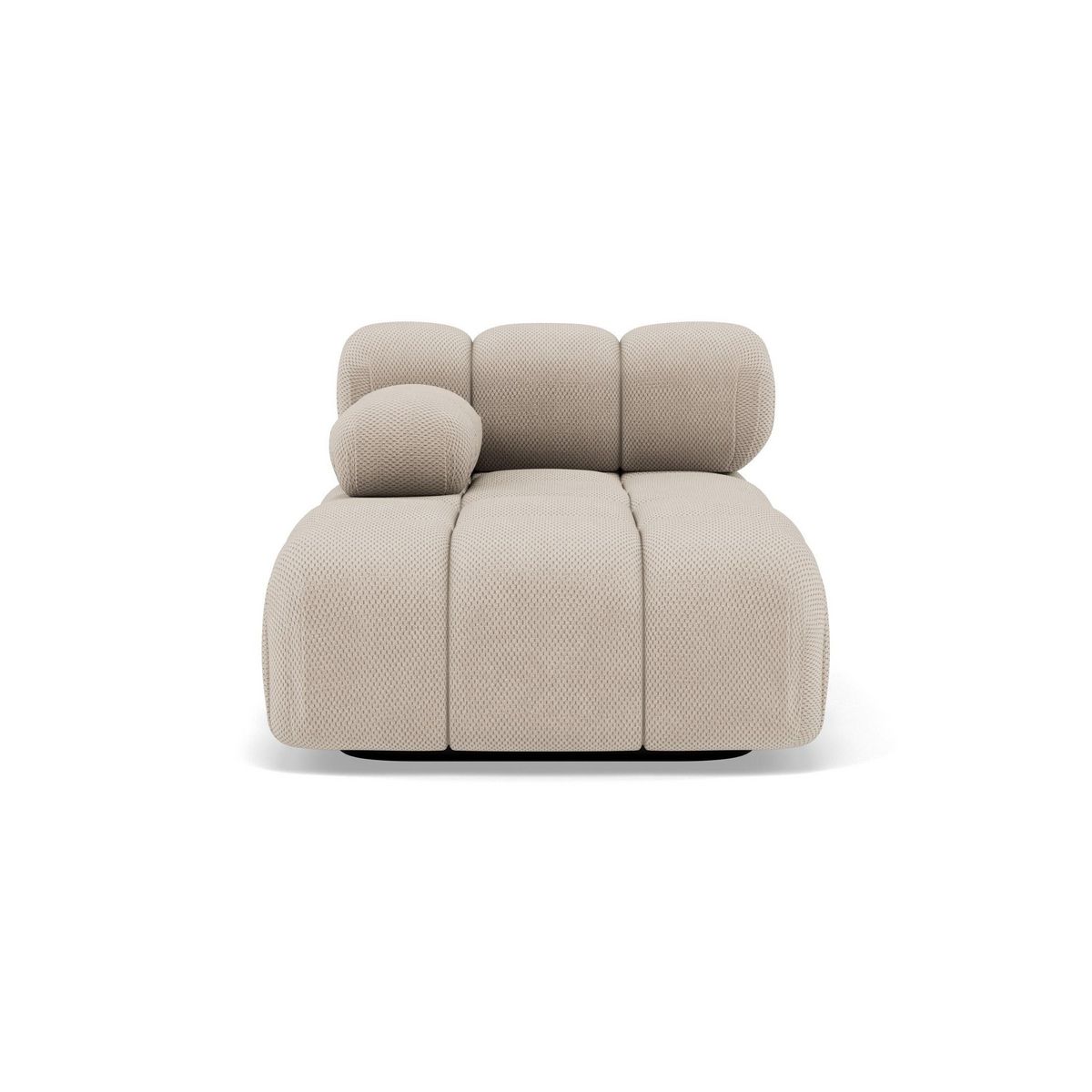 LISA DESIGN Ruby - module d'assise méridienne gauche en velours texturé