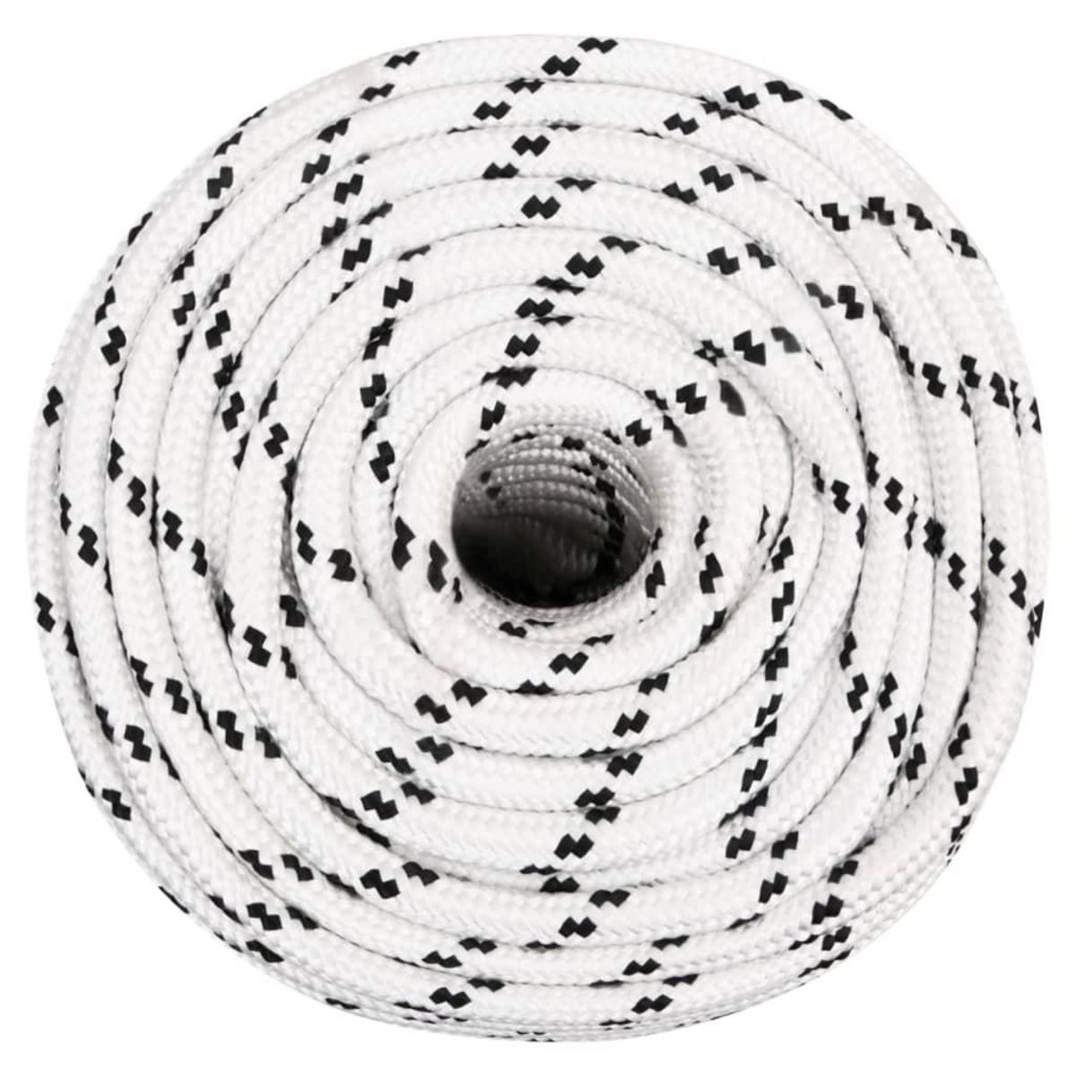 VIDAXL Corde de bateau tresse Blanc 14 mmx250 m Polyester