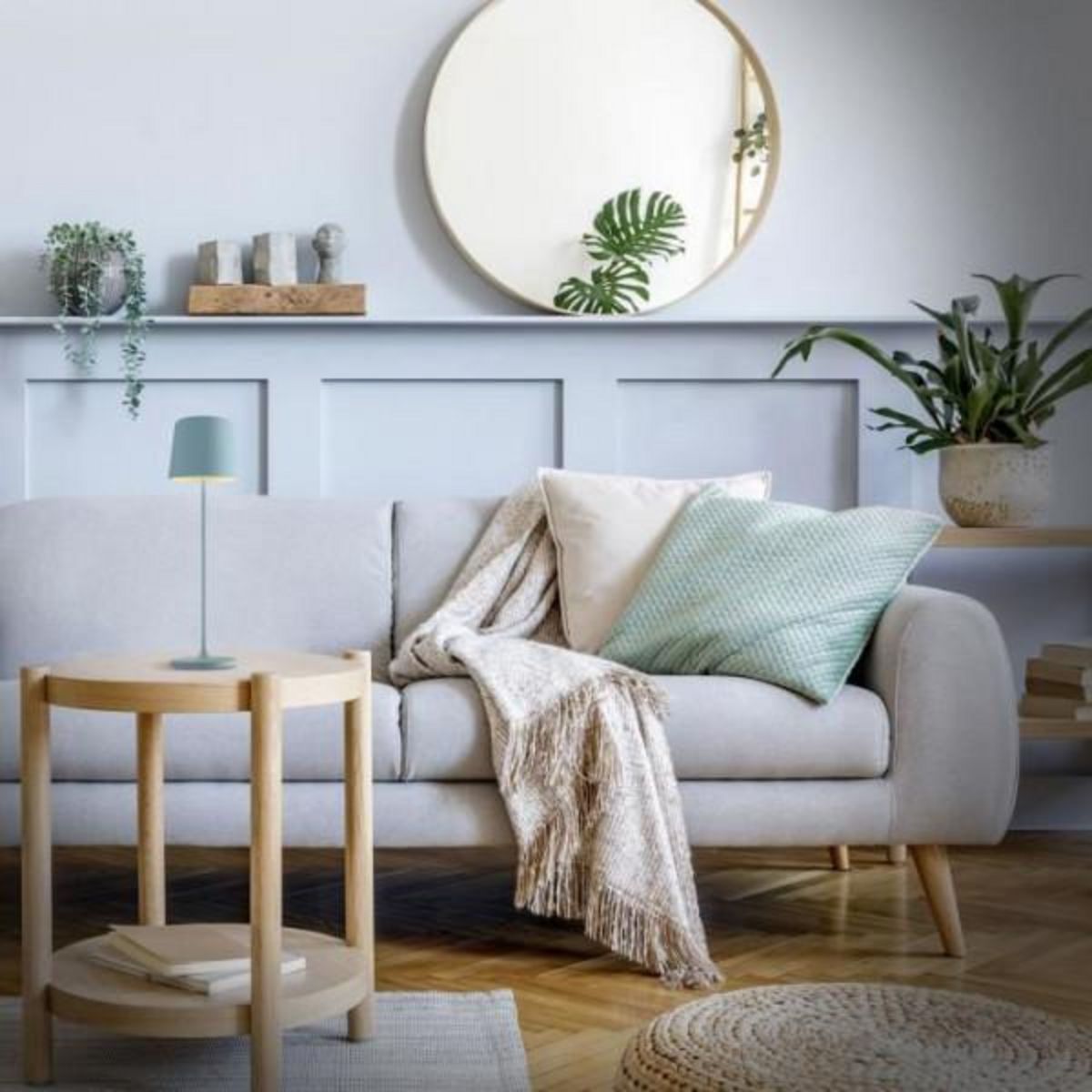 BRILLIANT Lampe a poser LED KAAMI BRILLIANT - Nordique Bleu - Métal/Plastique - 2W - IP44