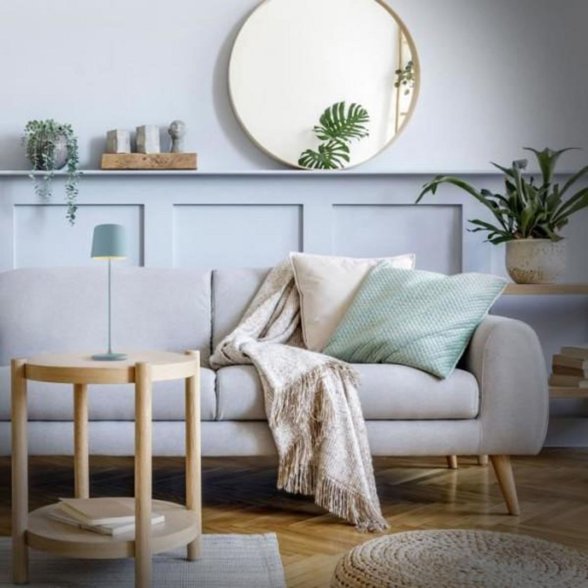 BRILLIANT Lampe a poser LED KAAMI BRILLIANT - Nordique Bleu - Métal/Plastique - 2W - IP44