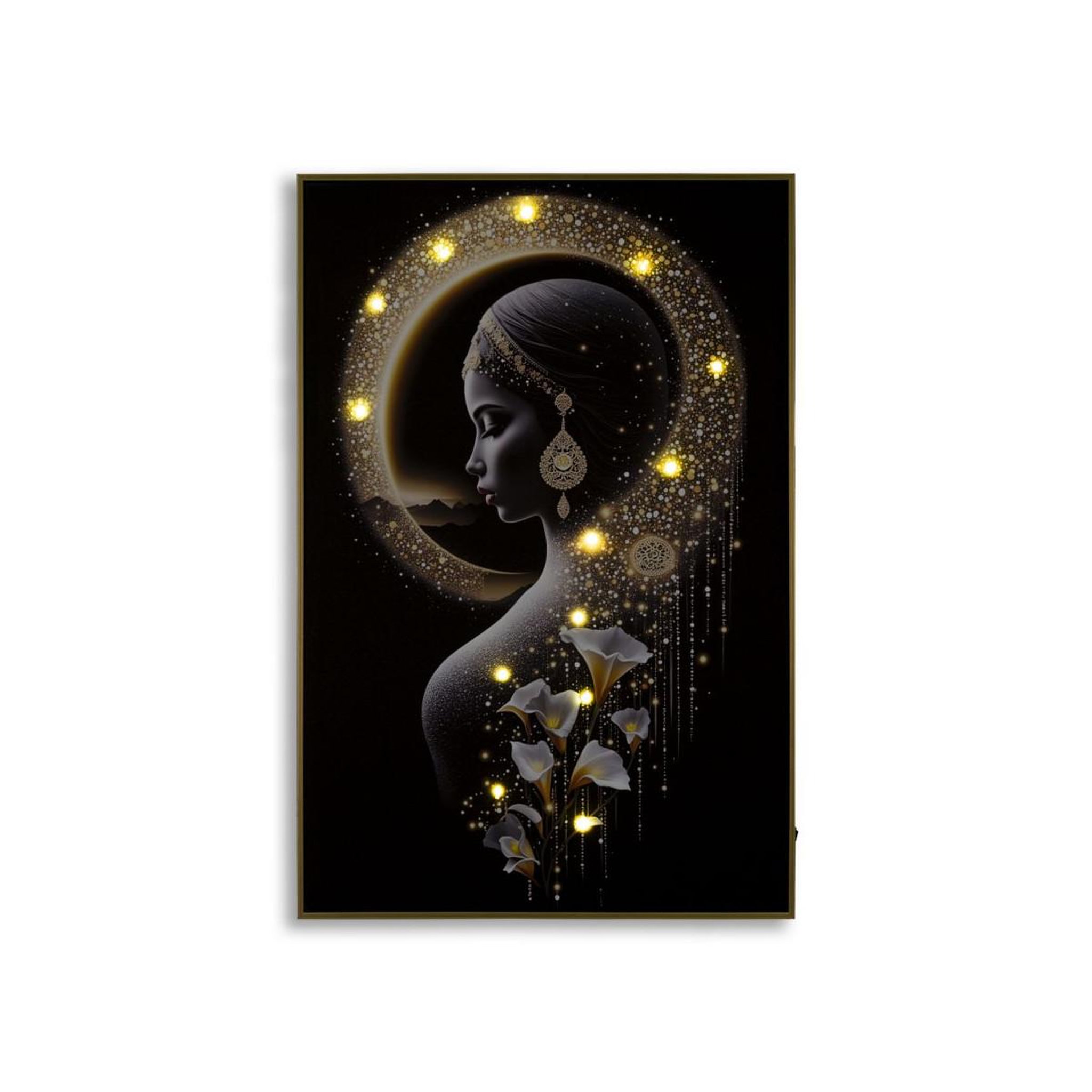 Voir la diapositive 2 : Paris Prix Tableau imprimé à led  inda  60x90cm multicolore
