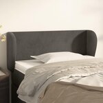 VIDAXL Tete de lit avec oreilles Gris fonce 103x23x78/88 cm Velours