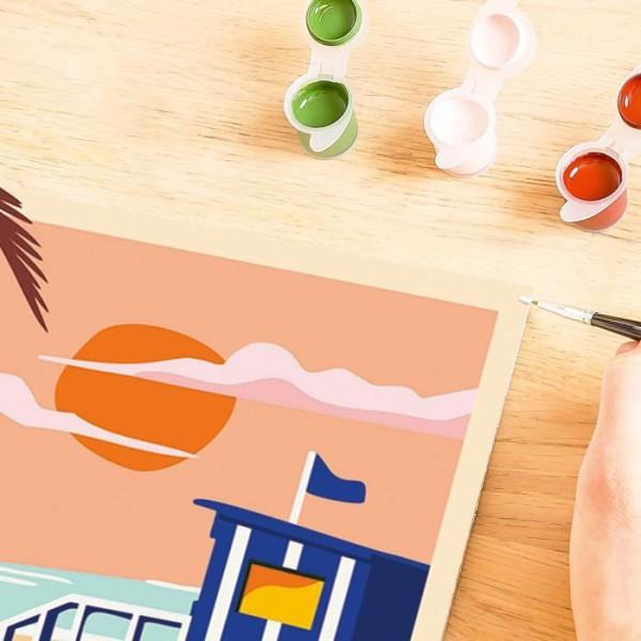 Voir la diapositive 6 : RAVENSBURGER CreArt - 24x30 cm Peinture au numero Motif Plage Cottage