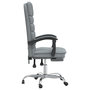Voir la diapositive 4 : VIDAXL Fauteuil de massage inclinable de bureau Gris clair Tissu