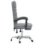 Voir la diapositive 4 : VIDAXL Fauteuil de massage inclinable de bureau Gris clair Tissu