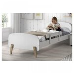 Paris Prix Lit Enfant & Barrière de Sécurité  Kiddy  90x200cm Blanc