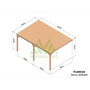 Voir la diapositive 2 : JARDIDECO Pergola adossée en bois Reims 600 x 400 cm - Maderland