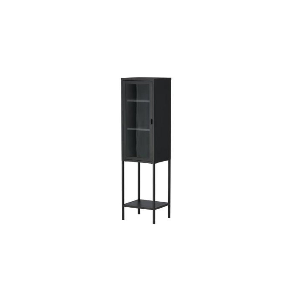 Paris Prix Vitrine Avec Porte en Verre  Misha  150cm Noir