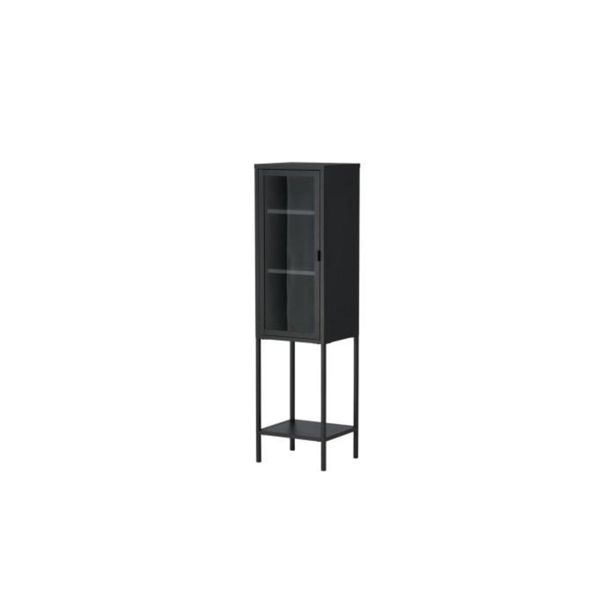 Paris Prix Vitrine Avec Porte en Verre  Misha  150cm Noir