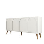 Habitat et Jardin Buffet en bois  Lyon  - 180 x 35 x 81 cm - Crème, Noyer