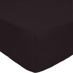 Home collection Drap housse , bonnet 30cm 100% percale de coton 80fils noir. Coloris disponibles : Noir