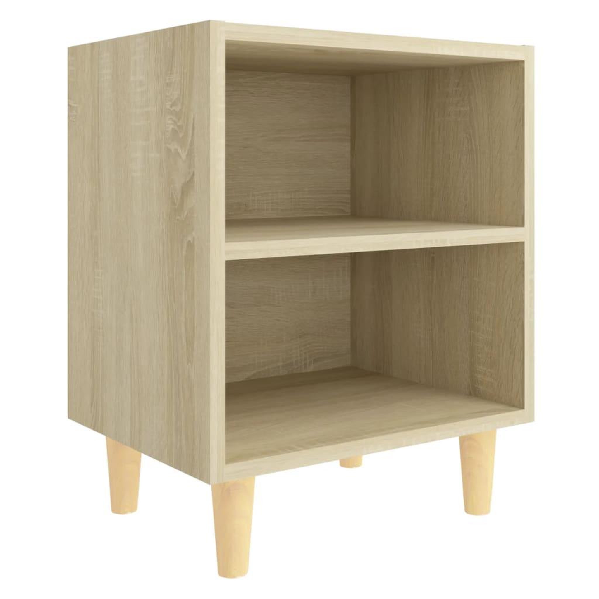 Voir la diapositive 4 : VIDAXL Tables de chevet pieds en bois 2 pcs Chene sonoma 40x30x50 cm