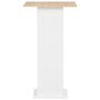 VIDAXL Table de bar Blanc et chene Sonoma 60x60x110 cm