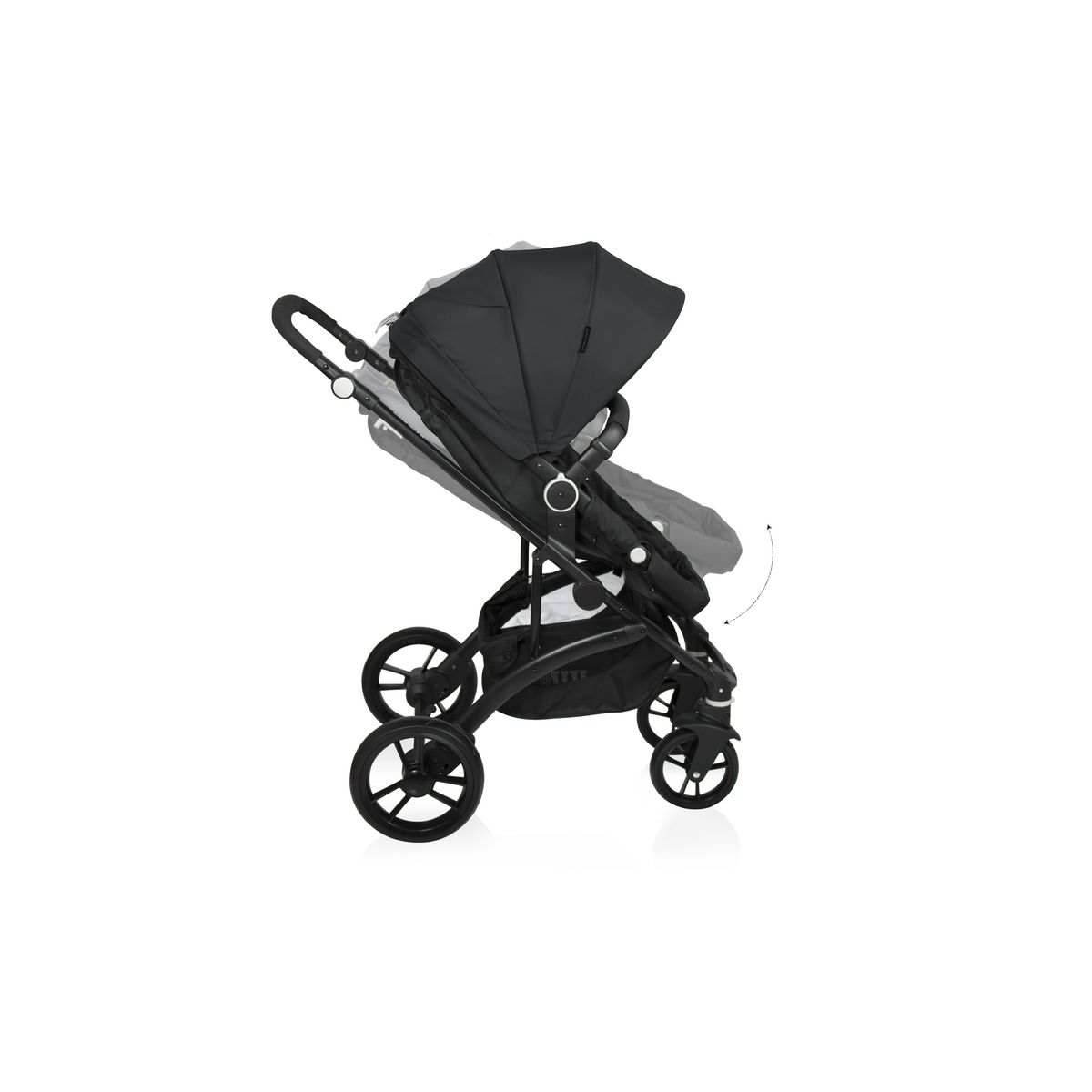 LITTLE WORLD Poussette combinée 3 en 1 City Walker noire