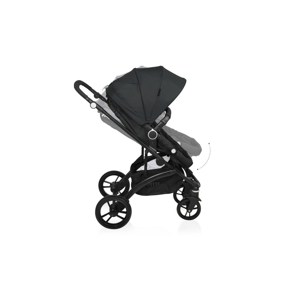 LITTLE WORLD Poussette combinée 3 en 1 City Walker noire