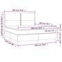Voir la diapositive 6 : VIDAXL Sommier a lattes de lit avec matelas Gris fonce 180x200cm Tissu