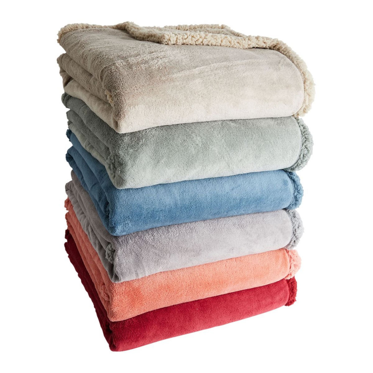 ACTUEL Plaid sherpa uni en polyester 220gsm