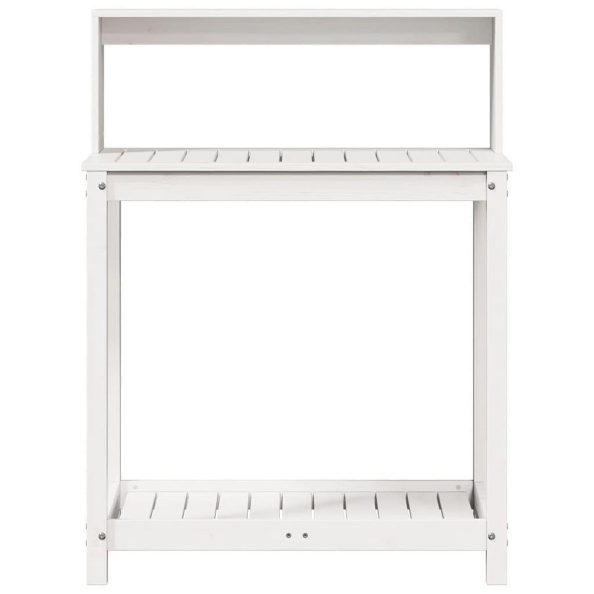 VIDAXL Table de rempotage avec etageres blanc bois massif de pin