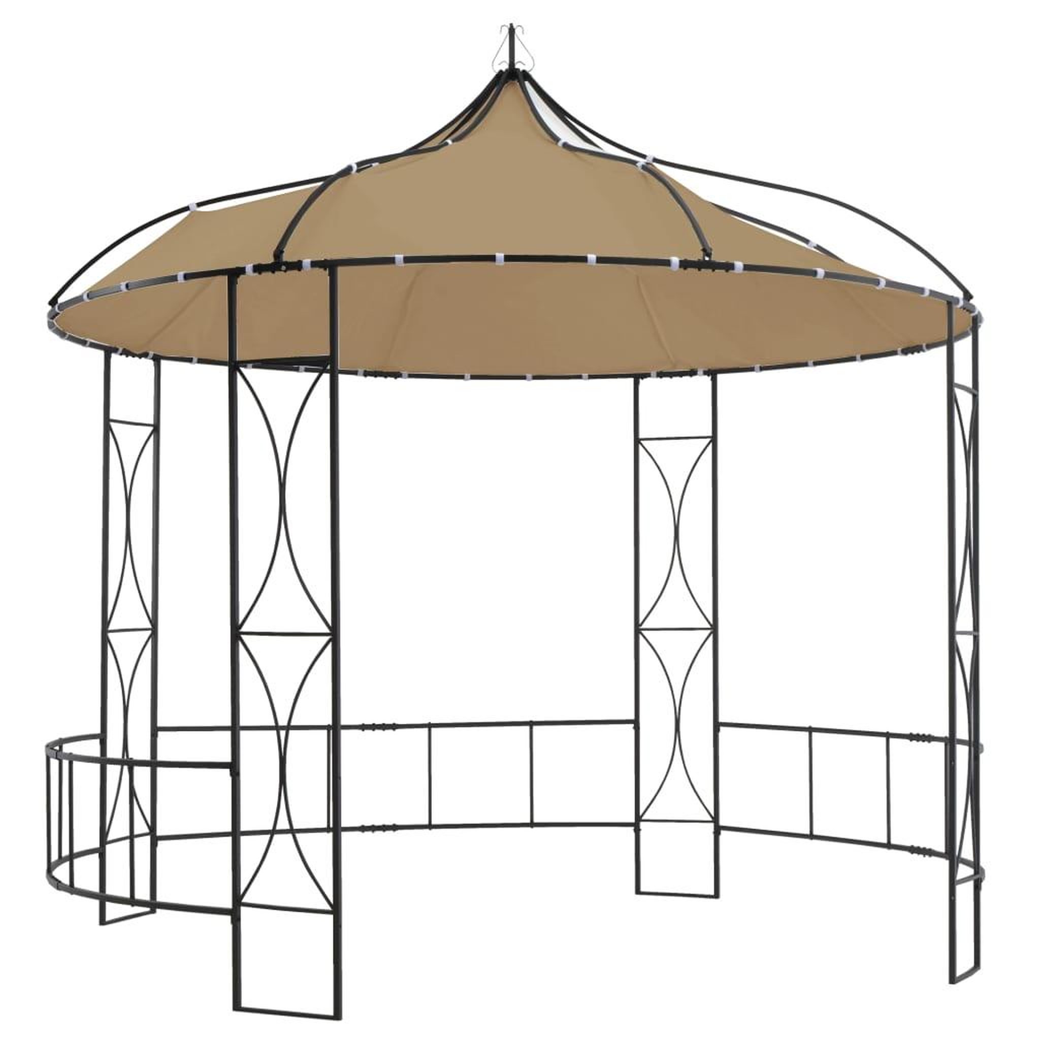 VIDAXL Belvedere 300x290 cm taupe rond