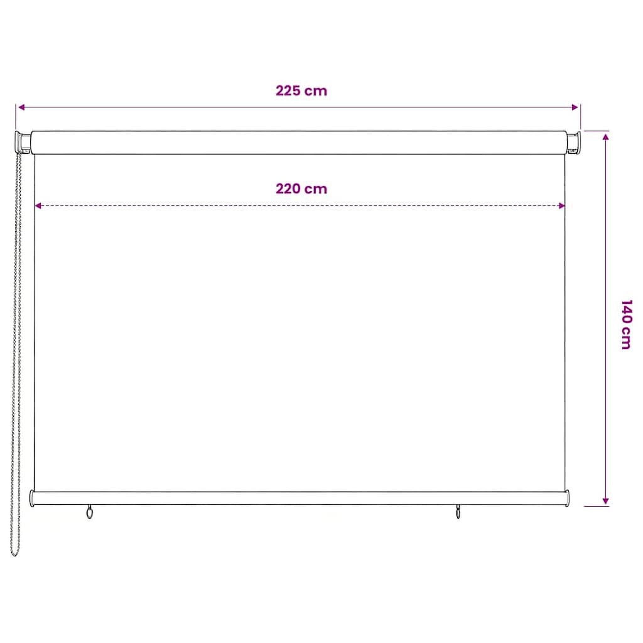 Voir la diapositive 6 : VIDAXL Store roulant d'exterieur 225 (l) x 140 (h) cm couleur terre cuite hdpe