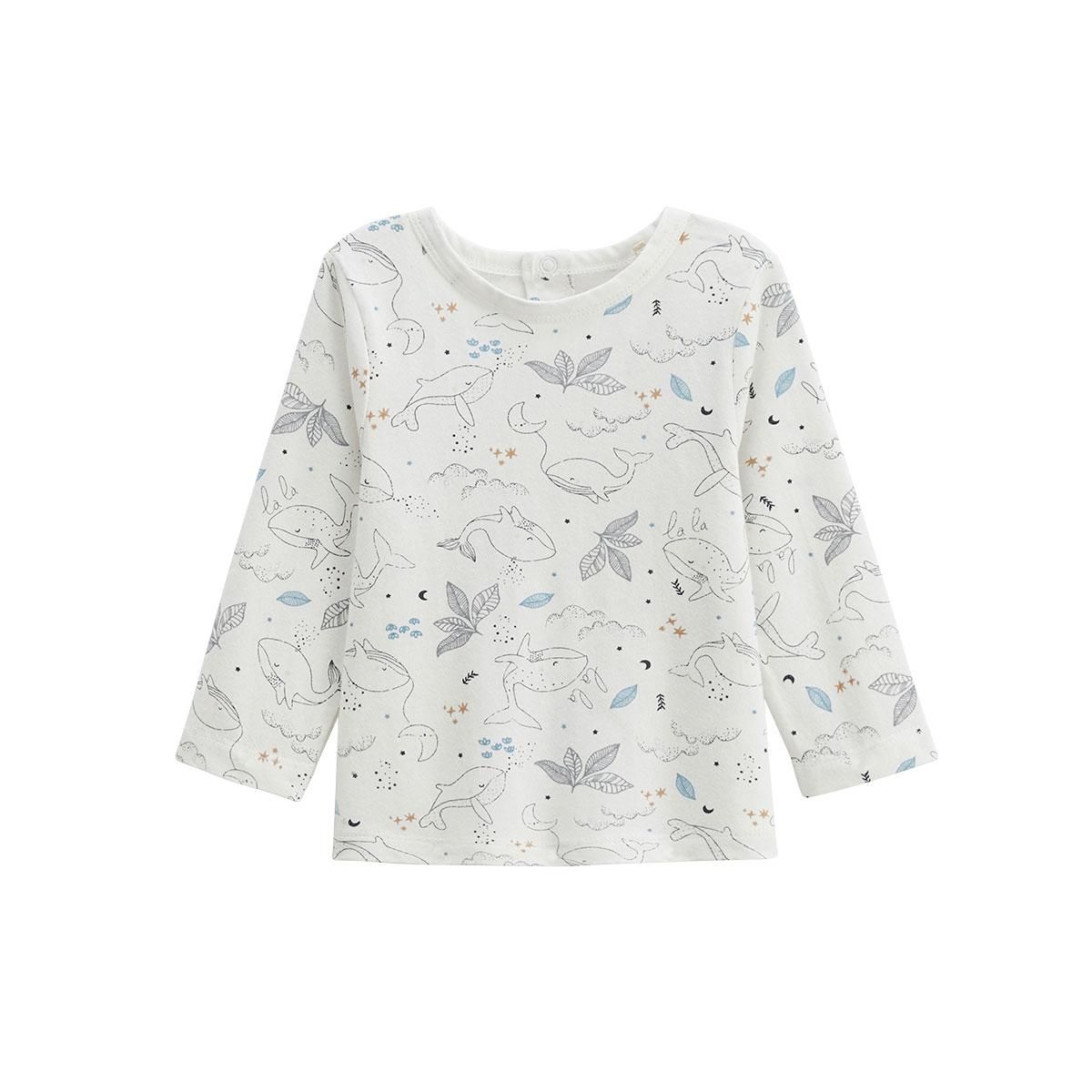 Petit Béguin Ensemble salopette bébé en coton matelassé et t-shirt Petite Balade