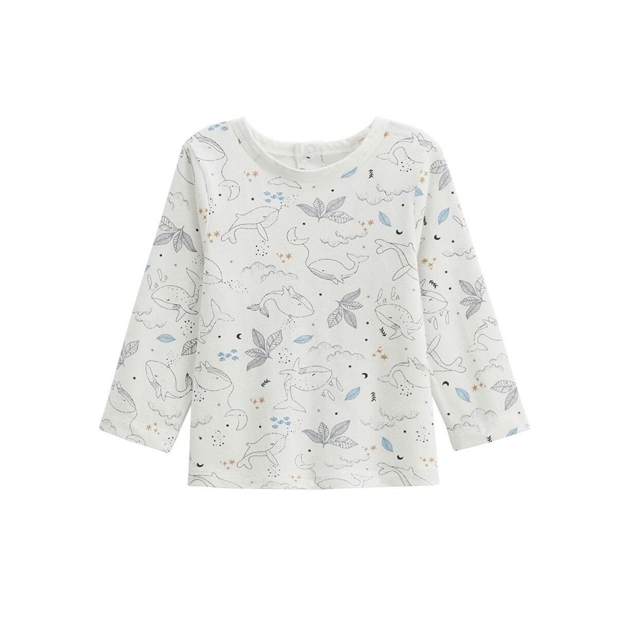 Petit Béguin Ensemble salopette bébé en coton matelassé et t-shirt Petite Balade