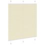 Voir la diapositive 4 : VIDAXL Store plisse creme 115x150cm largeur du tissu 114,4cm polyester