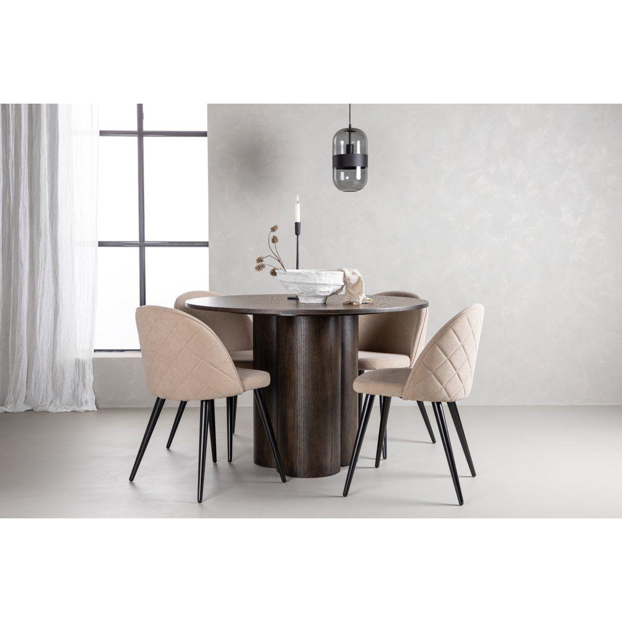 Voir la diapositive 3 : Paris Prix Table à manger ronde  olivia  110cm moka