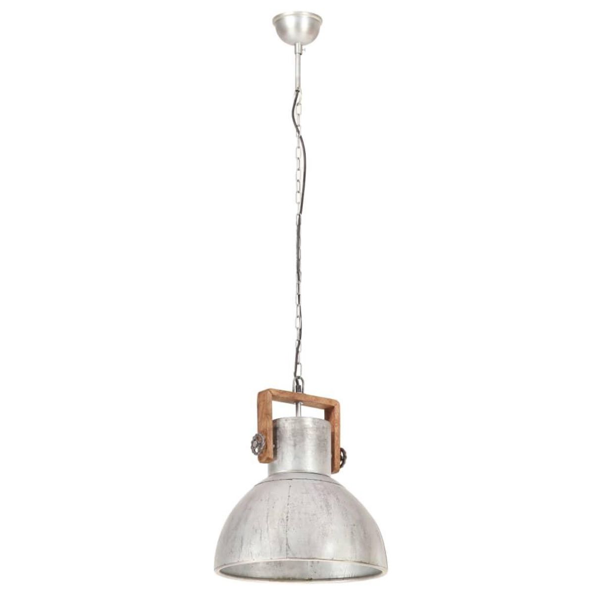 VIDAXL Lampe suspendue industrielle 25 W Argente Rond 40 cm E27