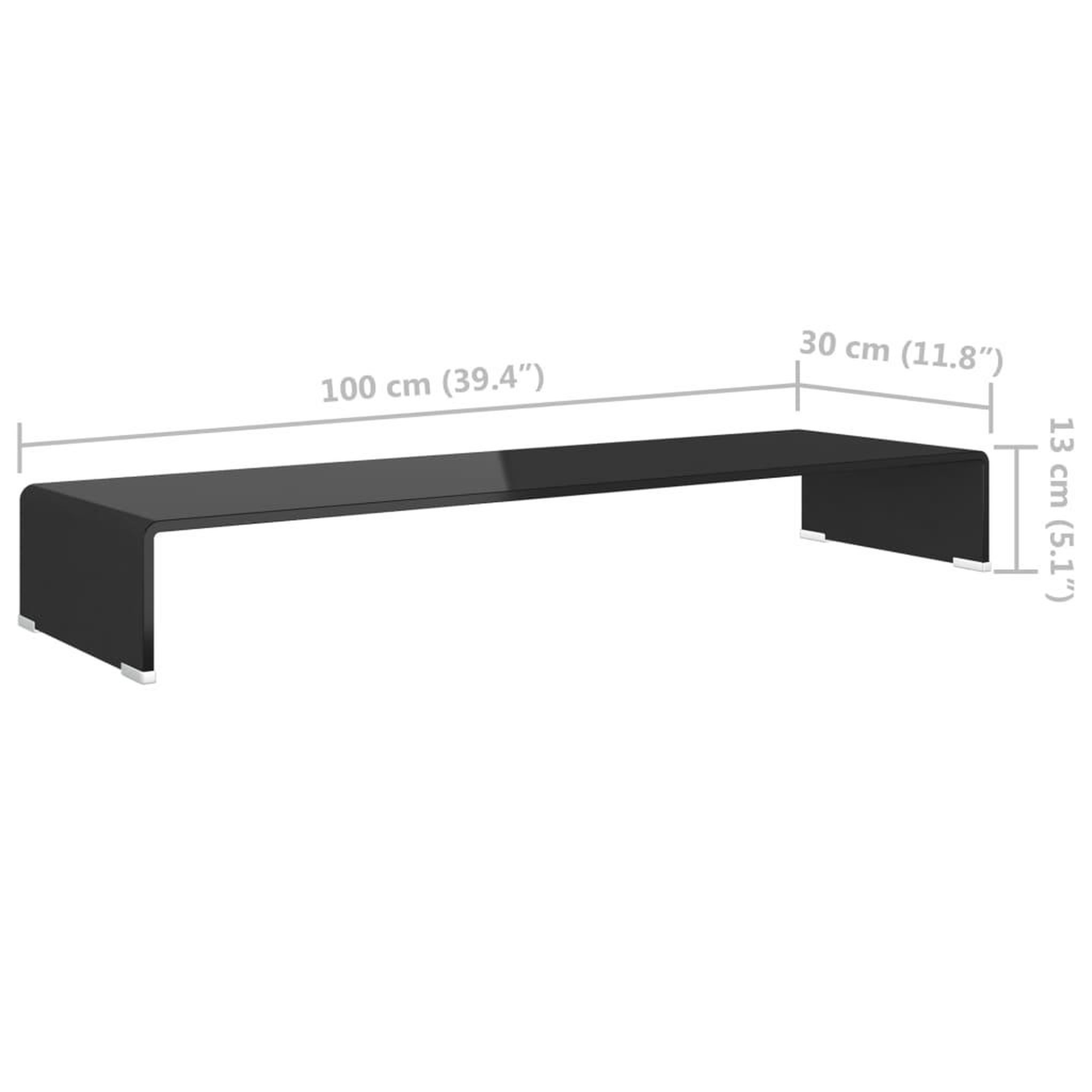 Voir la diapositive 6 : VIDAXL Meuble TV/support pour moniteur 100x30x13 cm verre noir