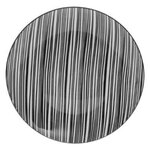 SECRET DE GOURMET Lot de 6 Assiettes Plates  Bohemia Zèbre  26cm Noir