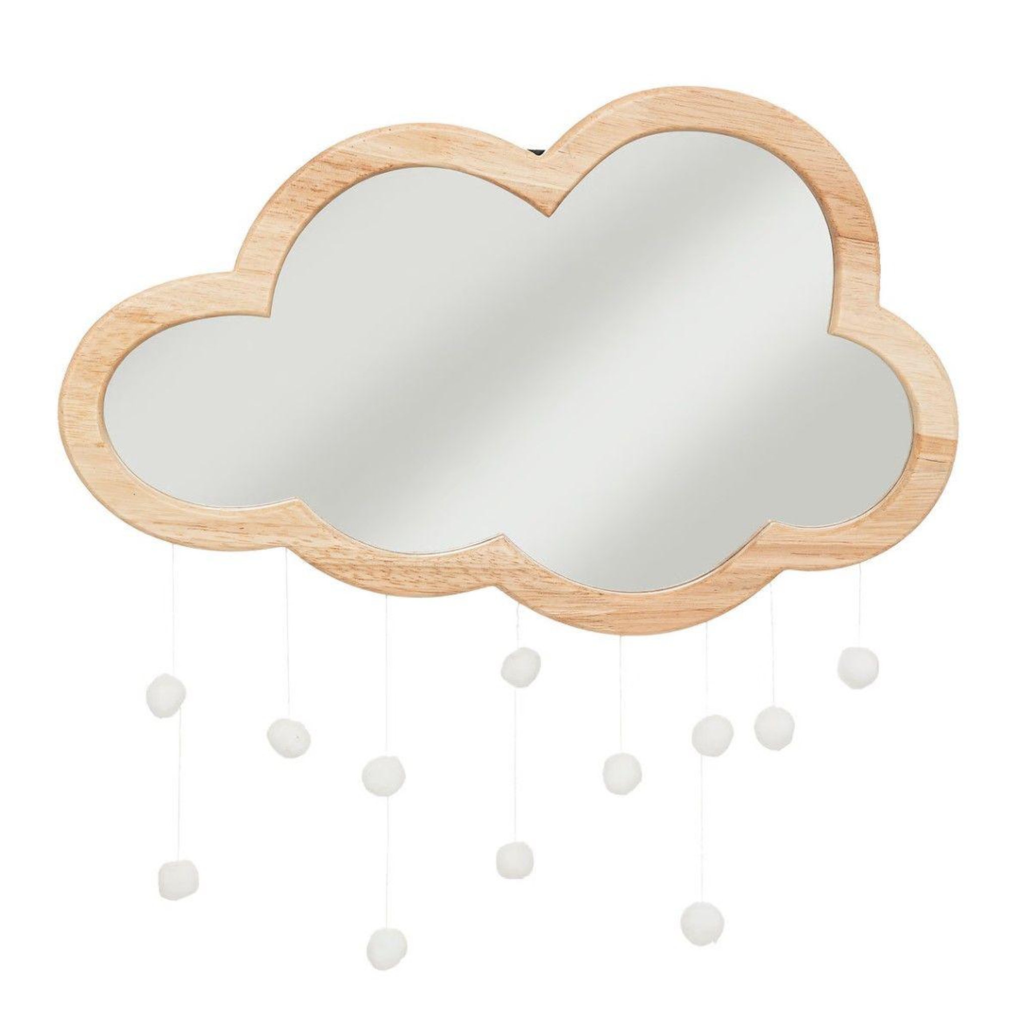 Atmosphera Kids Miroir mural enfant  nuage  40cm naturel