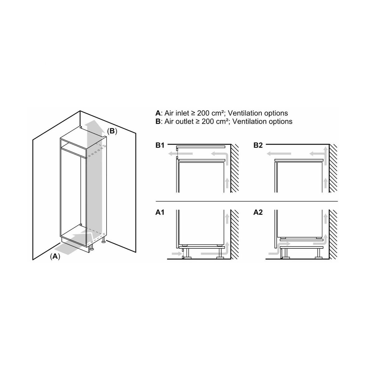 BOSCH Réfrigérateur combiné intégrable à glissières 184l - KIN865SE0