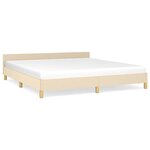 VIDAXL Cadre de lit sans matelas creme 160x200 cm tissu