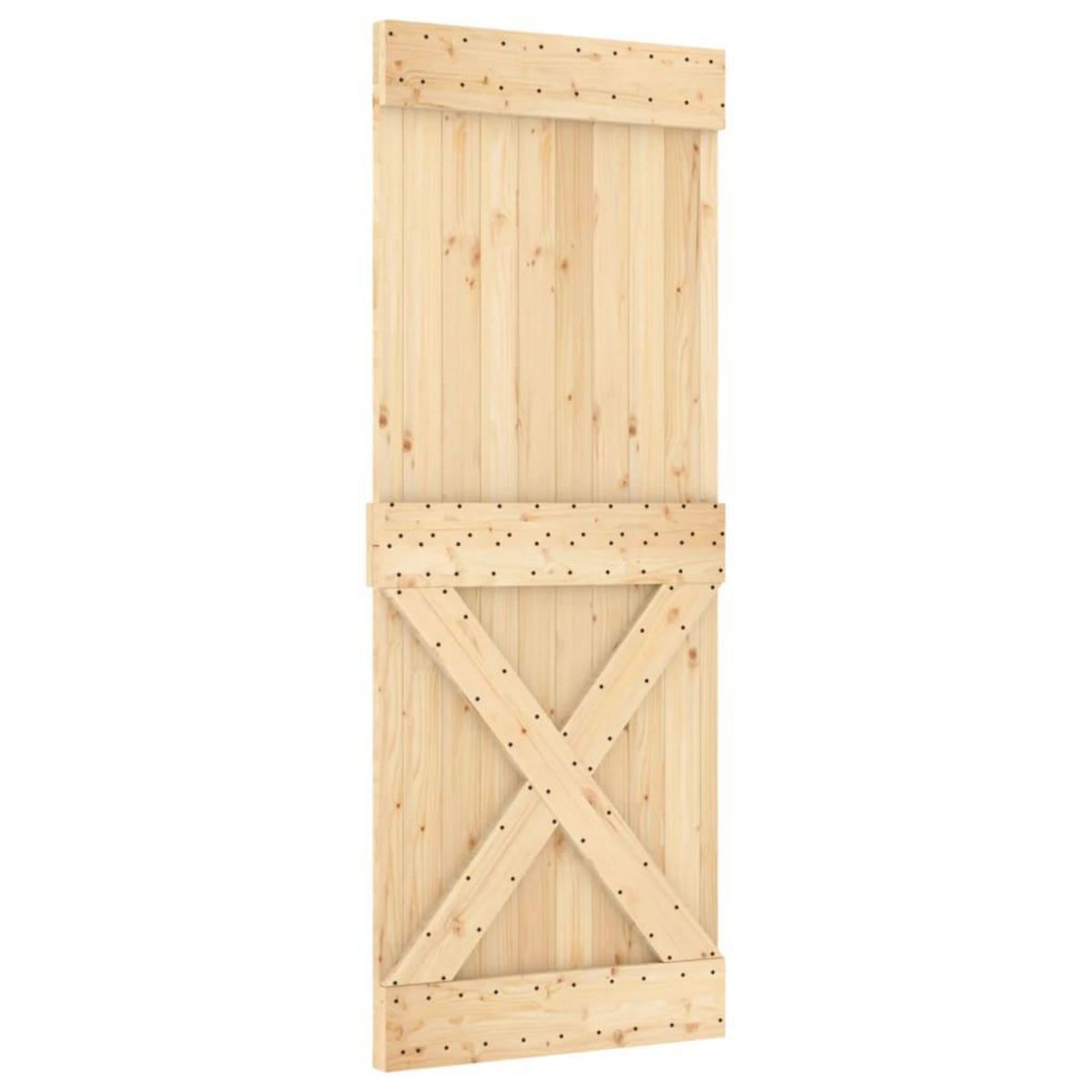 VIDAXL Porte coulissante et kit de quincaillerie 80x210 cm pin massif