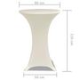 Voir la diapositive 6 : VIDAXL Housse de table Ø 80 cm Creme extensible 2 pcs