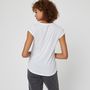 Voir la diapositive 2 : IN EXTENSO T-shirt manches courtes blanc imprimé palmiers femme