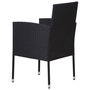 Voir la diapositive 5 : VIDAXL Chaises de jardin coussins blanc creme 2pcs noir resine tressee