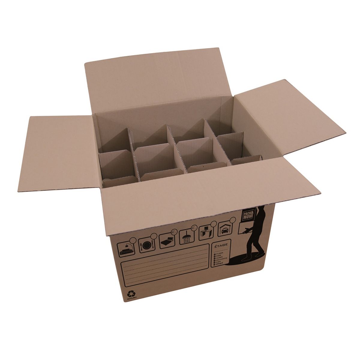 Croisillons pour verres - carton 36 litres