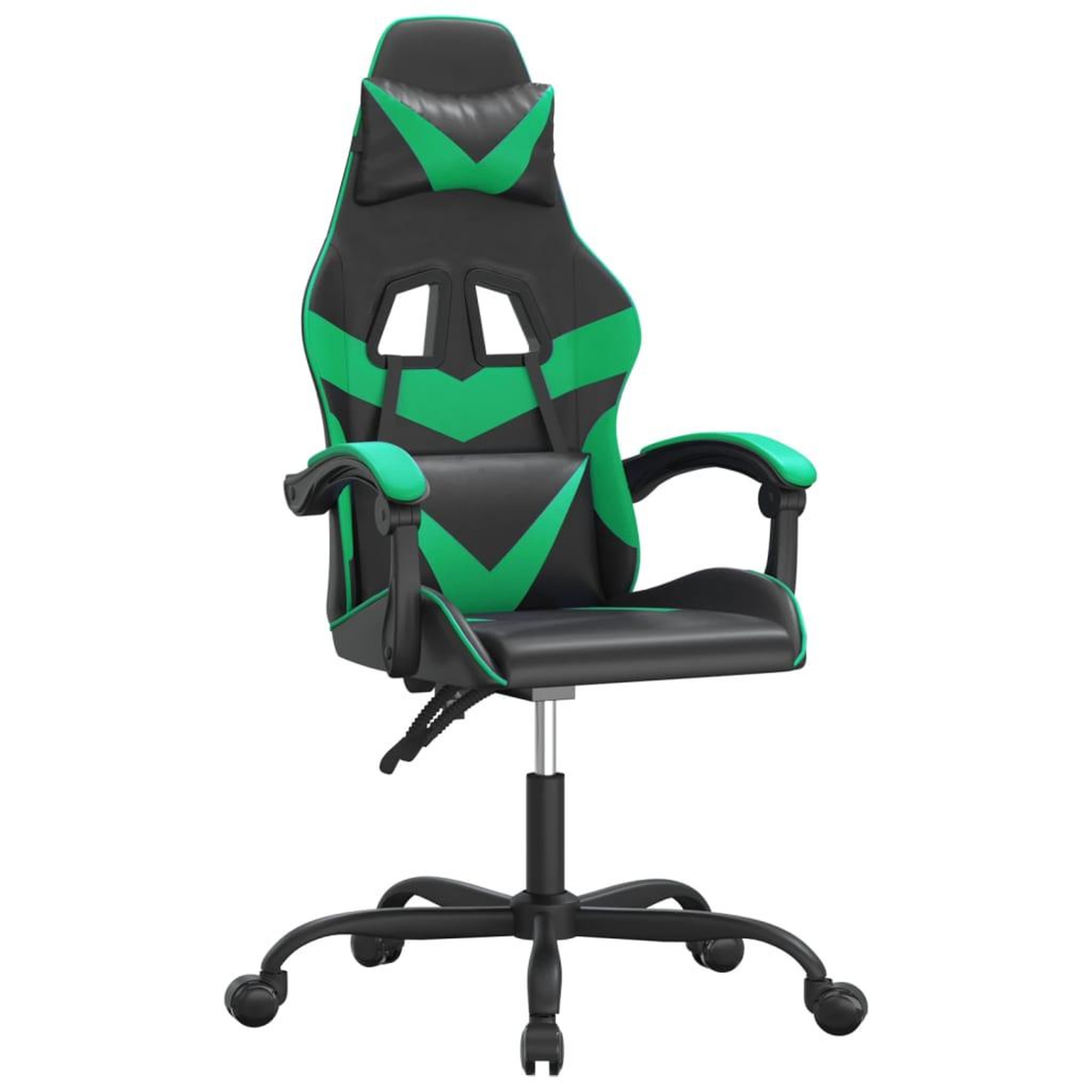 Voir la diapositive 2 : VIDAXL Chaise de jeu Noir et vert Similicuir