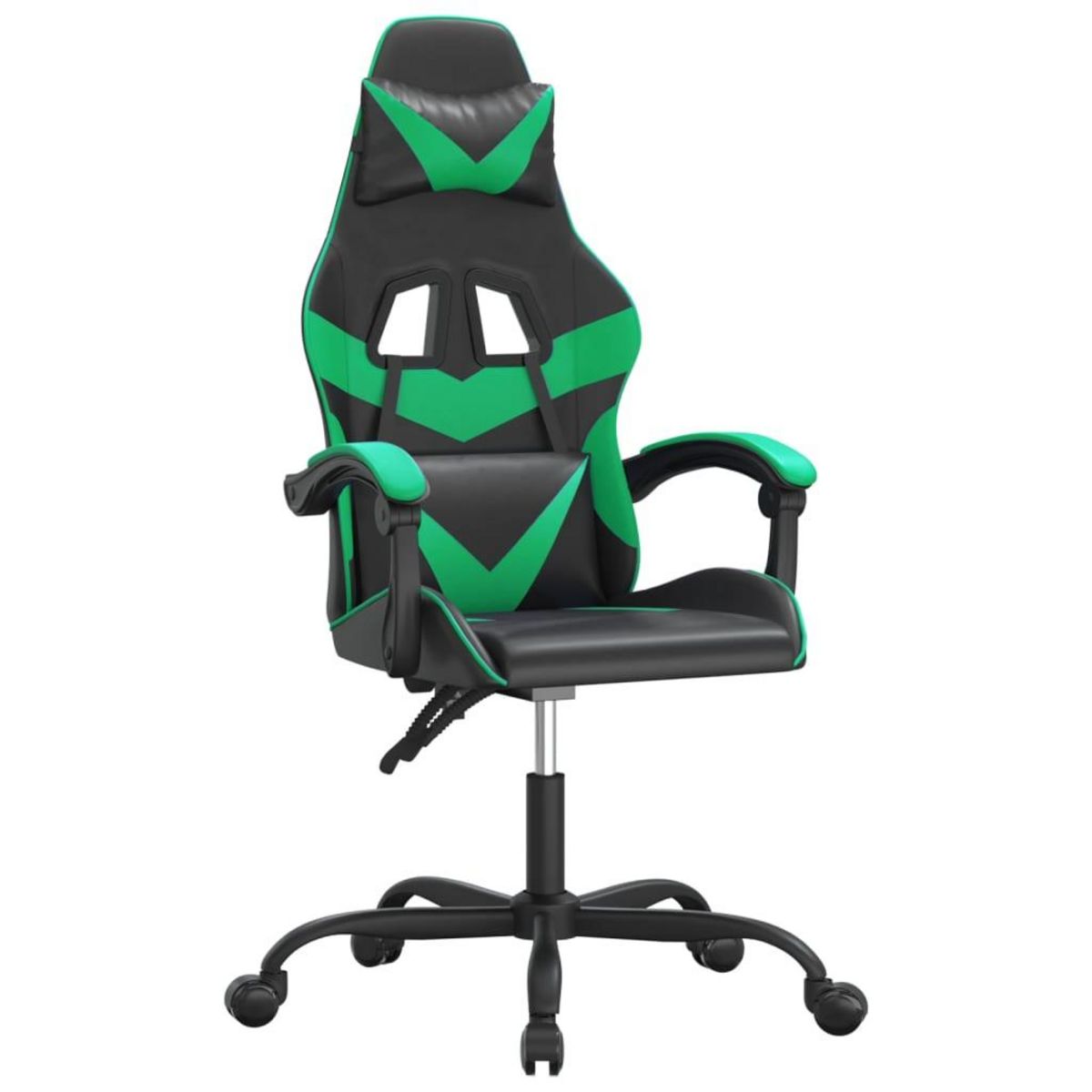 VIDAXL Chaise de jeu Noir et vert Similicuir