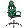 Voir la diapositive 2 : VIDAXL Chaise de jeu Noir et vert Similicuir