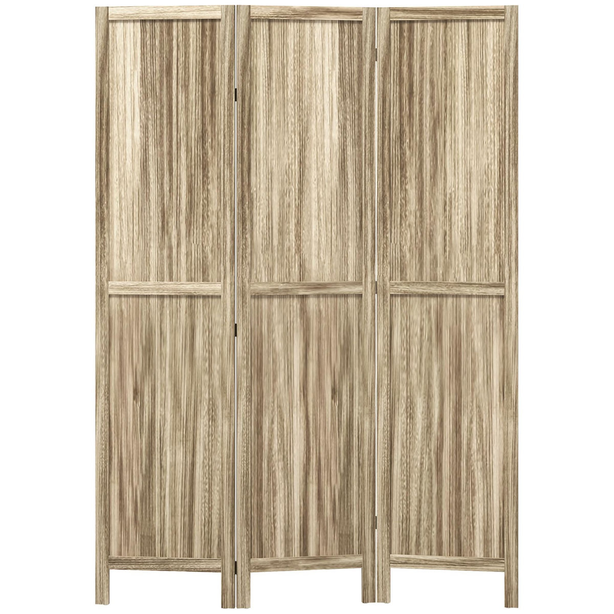 HOMCOM Paravent séparateur de pièce 3 panneaux pliables dim. 120L x 170H cm bois de pawlonia
