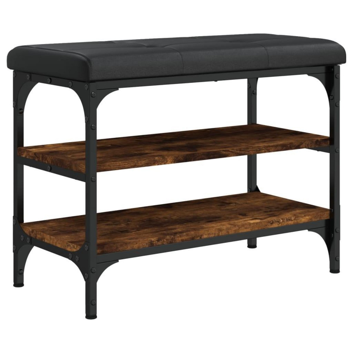 VIDAXL Banc a chaussures chene fume 62x32x47 cm bois d'ingenierie