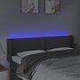 Voir la diapositive 4 : VIDAXL Tete de lit a LED Gris fonce 147x16x78/88 cm Tissu