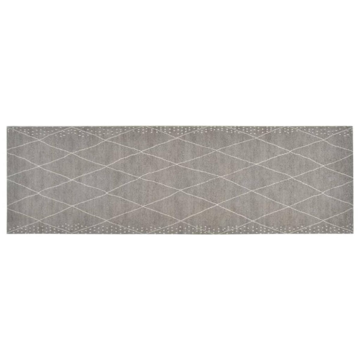 VIDAXL Tapis de cuisine lavable impression losange 60x180 cm velours