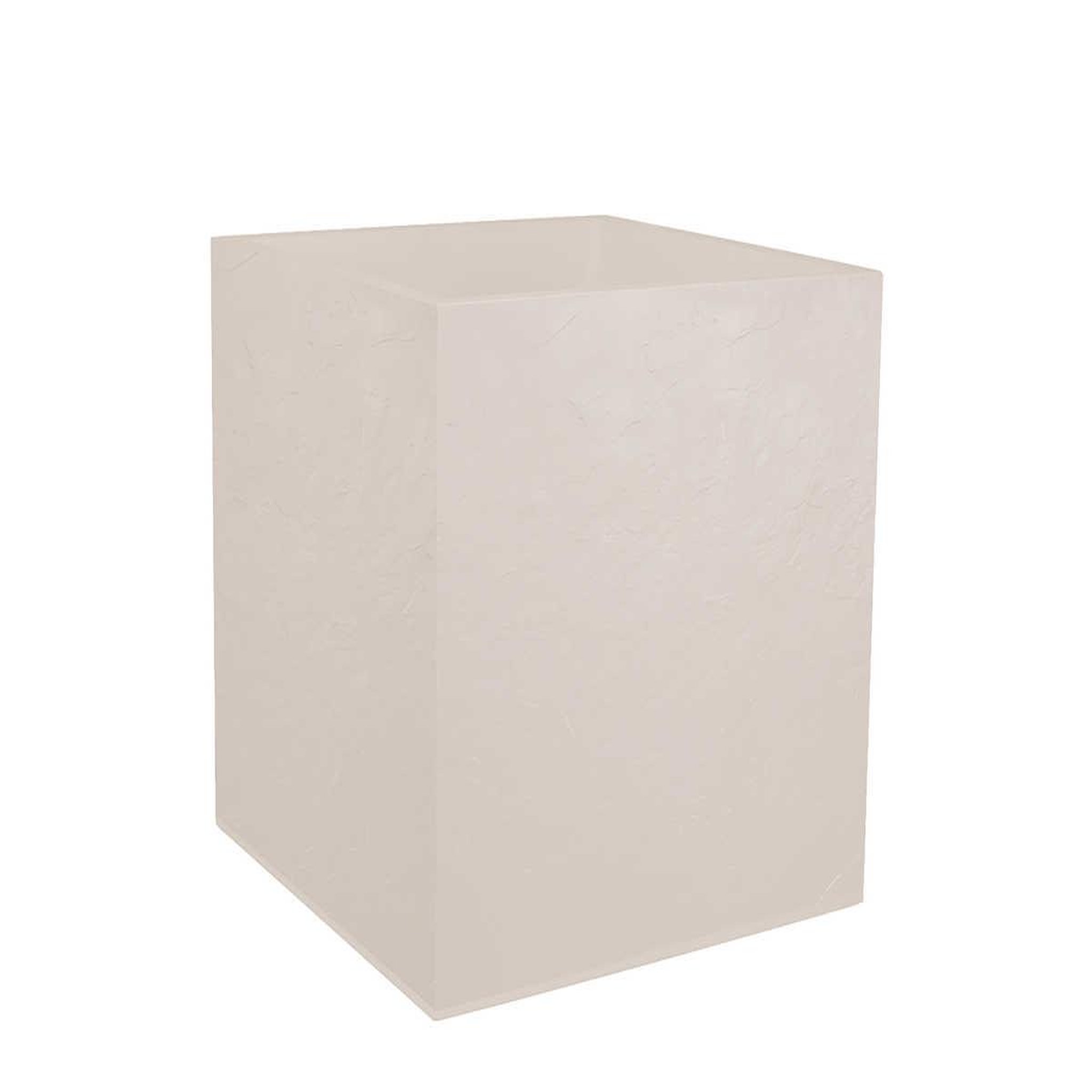 Eda Jardinière carrée Volcania effet pierre 49,5 x 49,5 x 49,5 cm - 57 L - Beige calcaire - Eda
