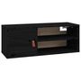 Voir la diapositive 2 : VIDAXL Armoire murale Noir 80x30x30 cm Bois de pin massif
